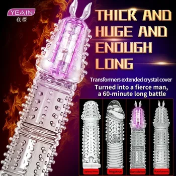 Silicone Reutilizável Preservativos Tempo De Atraso De Cristal Pênis Anéis Masculinos De Extensão De Pénis Mangas Anéis Penianos Os Brinquedos Sexuais Para Os Homens, 5 Tipos De