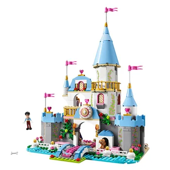 697pcs+ Cinderela Romântico Castelo de Princesa Amigo Blocos de Construção para a Menina Conjuntos de Brinquedo Compatível com os Amigos Tijolos