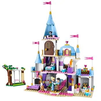 697pcs+ Cinderela Romântico Castelo de Princesa Amigo Blocos de Construção para a Menina Conjuntos de Brinquedo Compatível com os Amigos Tijolos