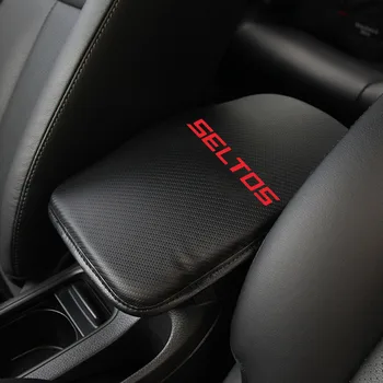 Carro Pad com apoio de Braço Para Kia Seltos Auto Seat Braço de Armazenamento de Proteção Almofada de Luxo de Acessórios para carros 1Pc