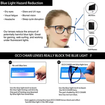 OCCI CHIAR Multifocal Anti Blue Ray Óculos de Leitura Mulheres de Dioptria Óculos Progressivos Óculos Leitor+1.0+1.5+2.0+2.5+3.0+3.5