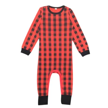 Natal das crianças Vermelha Xadrez Pijama Conjunto de Recém-nascidos de x'mas de Romper do Bebê do Ano Novo Conjunto de Roupas de T-shirt+Calça 2021 Novo Arrvial 30