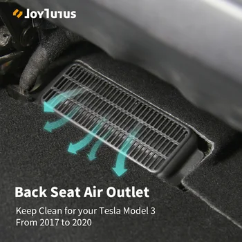 2pcs de Carro da Saída de Ar Tampa do Tesla Model 3 2017-2020 Sob o Assento de Ventilação de Ar, Anti-reboque, Capa de Poeira Acessórios