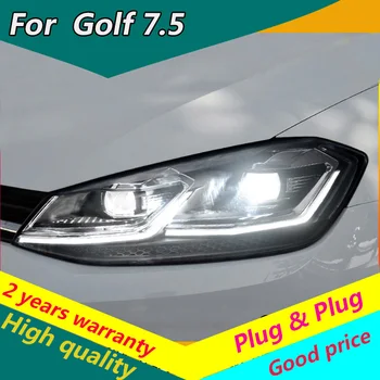 Estilo carro Lâmpada de Cabeça para VW Golf 7.5 Faróis MK7.5 LED Headlight com Dinâmica 2013-2017 DRL H7 D2H Bi Xenon Hid Feixe
