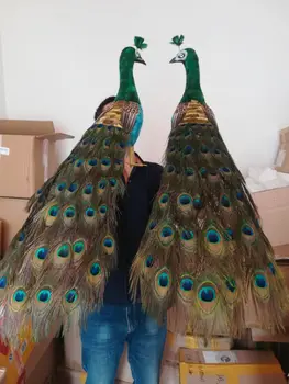 Longa 80cm amantes pavões de aves belas penas de pavões um par de modelo ,prop,a decoração home do jardim dom p2120