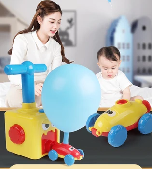 De Ciências da educação da Experiência de Brinquedo por Inércia, o Poder de Balão Carro de Brinquedo Quebra-cabeça Divertido Inercial do Carro de Poder Balão de Brinquedos para Crianças de Presente