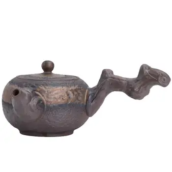 PINNY Madeira Morta Alça Lateral Bule de Cerâmica Antiga de Chá de Panela Criativo Pigmentadas Copos de Kung Fu Chinês Serviço de Chá
