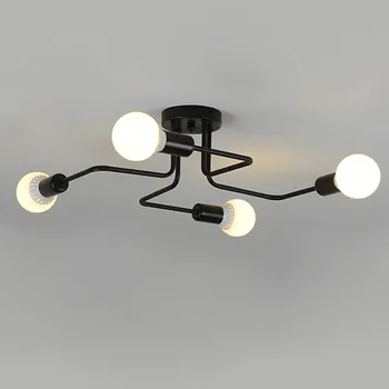 Vários Vara de Ferro Forjado as Luzes de Teto para a Sala de Vintage Loft Industrial Nórdico Lâmpadas do Teto para a Casa dos dispositivos Elétricos de Iluminação