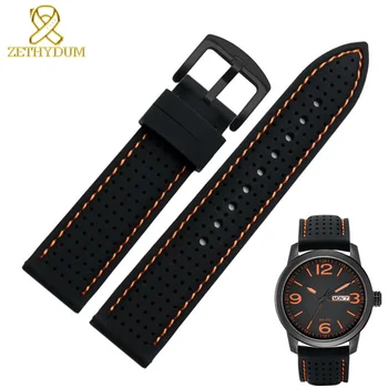 Esportes ao ar livre pulseira de silicone, Borracha de Silicone pulseira de 20mm 22mm 24mm pulseira de mens watch banda pulseira impermeável correia