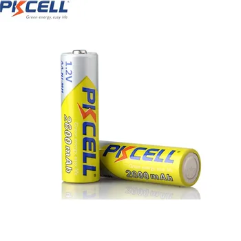 4Pcs PKCELL Ni-MH AA Pilhas de 1,2 V 2600mAh Bateria Recarregável de NiMh 2A Batteria Célula Para Lanternas Câmara Brinquedos