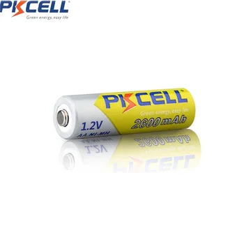 4Pcs PKCELL Ni-MH AA Pilhas de 1,2 V 2600mAh Bateria Recarregável de NiMh 2A Batteria Célula Para Lanternas Câmara Brinquedos