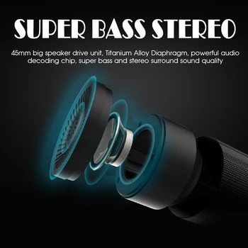 ZELOTE S5 2 de Bluetooth alto-Falante sem Fio Portátil Coluna Super Bass Estéreo 3D Subwoofer de reprodução de Música do Centro de USB TF Com Microfone