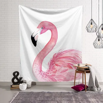 Flamingo Animal tapeçaria Pendurada na Parede Rosa Grande tapeçaria de Parede Imprimir a Arte em Tecido Decoração Cobertor, Tapete de Yoga 150x130cm Esteira para Dormir