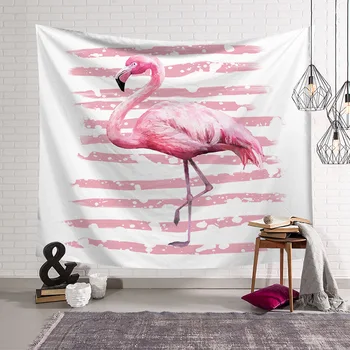 Flamingo Animal tapeçaria Pendurada na Parede Rosa Grande tapeçaria de Parede Imprimir a Arte em Tecido Decoração Cobertor, Tapete de Yoga 150x130cm Esteira para Dormir