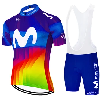 O Time Pro preto Movistar ciclismo jersey homens maillot de Verão de ciclismo Bicicleta Jersey terno de Bicicleta abbigliamento ciclismo estivo 2020