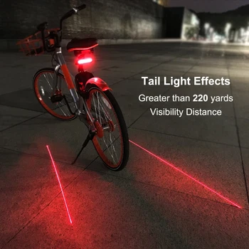 Bicicleta Luzes de Bicicleta Traseira do DIODO emissor de Luz da Cauda sem Fio USB Controle Remoto de Sinais de Laser Acessórios da Bicicleta