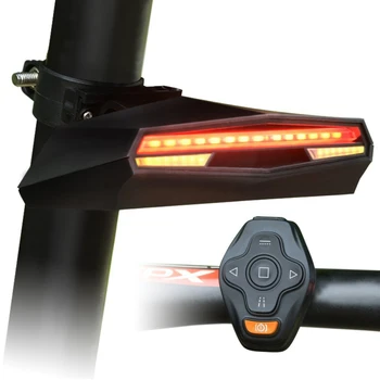 Bicicleta Luzes de Bicicleta Traseira do DIODO emissor de Luz da Cauda sem Fio USB Controle Remoto de Sinais de Laser Acessórios da Bicicleta
