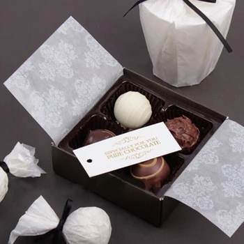 50pcs Papel de Cera de Alimentos Chocolate de Papel de Embrulho de Sabão Embalagem DIY de Natal Embrulho de Papel Manteiga Papel de Cozimento