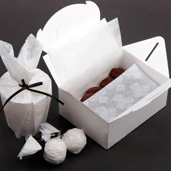 50pcs Papel de Cera de Alimentos Chocolate de Papel de Embrulho de Sabão Embalagem DIY de Natal Embrulho de Papel Manteiga Papel de Cozimento