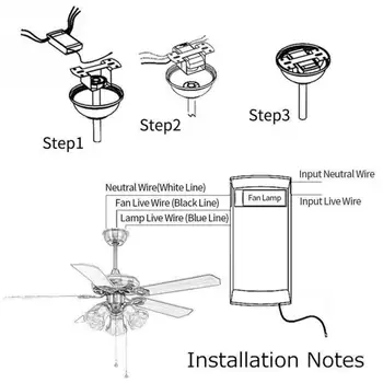 Universal sem Fio, Ventilador de Teto Lâmpada de controle Remoto Kit & Sincronismo para o Ventilador de Teto Incandescente, lâmpada de poupança de energia #1228