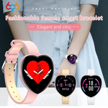 Mulheres T52 inteligente relógios pulseira de Fitness pulseira inteligente relógio de frequência Cardíaca tracker Monitor de pressão arterial de Oxigênio no Sangue Banda Inteligente