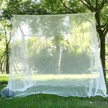 Acampamento Líquido Branco De Malha Portátil Quadrado Dobrável Controle De Mosquitos Rede Mosquiteira Leve Exterior Da Tenda De Dormir Verão