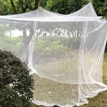 Acampamento Líquido Branco De Malha Portátil Quadrado Dobrável Controle De Mosquitos Rede Mosquiteira Leve Exterior Da Tenda De Dormir Verão