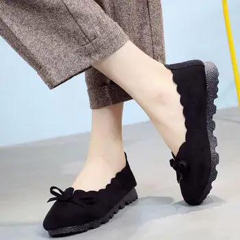 Cresfimix sapatos mulheres femininas moda deslizamento confortável no laço televisão sapatos de senhora retrô preto de dança sapatos femininos sapatos a2022