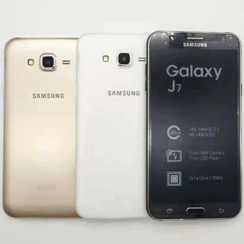Original Samsung Galaxy J7 Duos desbloqueado GSM 4G LTE Telefone Móvel Android Octa Core, Dual Sim 5.5