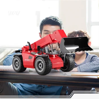 Controle remoto Braço Telescópico de Carregamento de empilhadeira de Educação infantil Brinquedo de Controle Remoto Modelo de Carro Engenharia de Carro de Brinquedo de Menino de Presente
