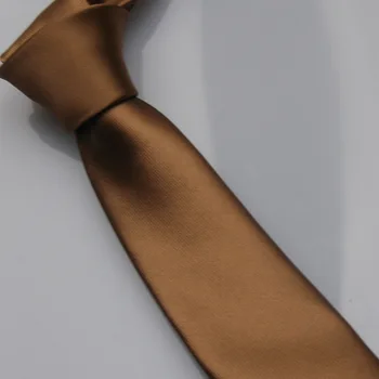 LAMMULIN Homens de Terno Laços Novo Design Marrom Cor Sólida Jacquard Tecido de Microfibra Gravata Skinny Tie 6cm Plastrão Gravatas Corbata