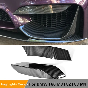 A Fibra de carbono pára-choque Dianteiro, faróis de Nevoeiro Canto Divisores de Cobre Guarnição para a BMW F80 M3 F82 F83 M4 4 Portas 2 Portas - 2018