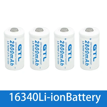 Novo 3,7 V 2800mAh de Lítio Li-ion CR123A 16340 Bateria bateria Recarregável De 3,7 V CR123 para Caneta Laser LED Lanterna elétrica da Célula