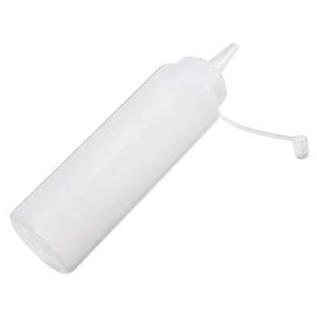 6Pcs de Plástico Transparente Squeeze Frascos de Mostarda, Ketchup Tubo Distribuidor Ferramentas de Cozinha Para Cozinha Acessórios