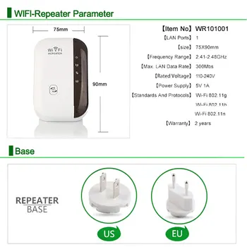300Mbps Repetidor Wifi sem Fio De 2,4 G de Rede wi-Fi soho Extender 802.11 N/B/G Wifi Booster Amplificador de Sinal wi-fi de criptografia wps