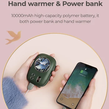 Liberfeel Mão mais Quentes do Banco do Poder de 10000mah com LED Display Digital 52° Tempo de Aquecimento de cerca de 30 horas