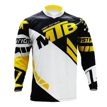 Motocross moto camisa de andar de bicicleta de montanha tops MTB jersey de manga longa de ciclismo roupas descida de enduro jersey cool max.