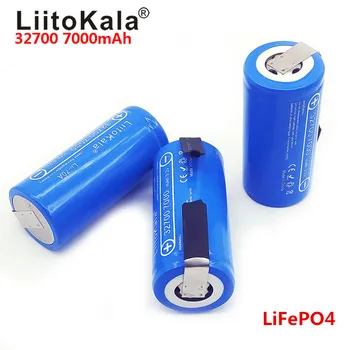 2020 LiitoKala 3.2 V 32700 7000 mAh Bateria de Alta Potência 6500 mAh LiFePO4 35A 55A Contínua Descarga da Bateria + Níquel Folhas
