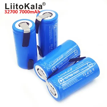 2020 LiitoKala 3.2 V 32700 7000 mAh Bateria de Alta Potência 6500 mAh LiFePO4 35A 55A Contínua Descarga da Bateria + Níquel Folhas