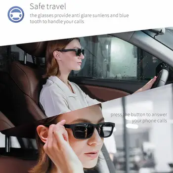 K1 Abrir Orientação De Áudio Óculos Inteligente Sem Fio Bluetooth Auricular Óculos De Desporto Automóvel Anti-Azul Bluetooth Óculos Para Homens Mulheres