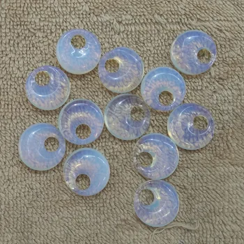 2016 Novo de alta qualidade opala pedra gogo donut encantos pingentes esferas de 18mm para fazer jóias Atacado, 12pcs/monte frete grátis