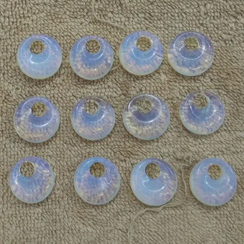 2016 Novo de alta qualidade opala pedra gogo donut encantos pingentes esferas de 18mm para fazer jóias Atacado, 12pcs/monte frete grátis