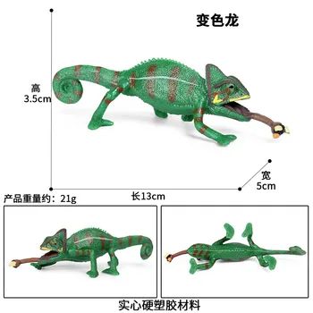 4 Tipos De Lagarto Camaleão, Animal Figura Colecionável Brinquedos De Animais Selvagens De Cognição Figuras De Ação Miúdos Modelo Plástico Brinquedos