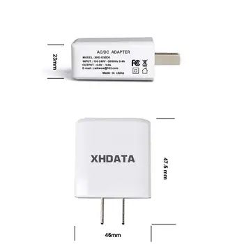 XHDATA XHD3.0 3-interfaces USB saída de Design do Telefone Móvel Adaptador 5V Rápida Intelectual de Carga (Padrão Americano)