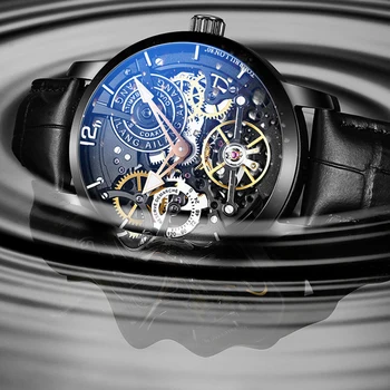 NOVO AILANG melhores marcas de relógios de luxo homens relógios automáticos mecânicos de relógios de luxo homens do esporte relógio de pulso de homem reloj hombre turbilhão
