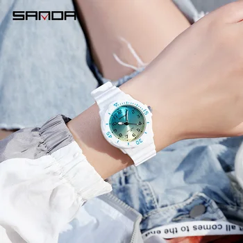 SANDA novo relógio de moda simples par assistir reloj mujer impermeável relógio feminino aluno assista dom menina relógio de quartzo do relógio