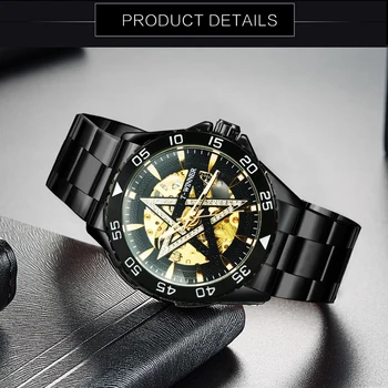 O Relógio de ouro de Homens Relógios Automáticos Mens 2020 Marca Top de Luxo, Relógios Gelado Mecânica Royal relógio de Pulso VENCEDOR часы мужские