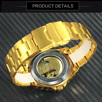 O Relógio de ouro de Homens Relógios Automáticos Mens 2020 Marca Top de Luxo, Relógios Gelado Mecânica Royal relógio de Pulso VENCEDOR часы мужские