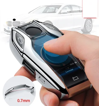 TPU Carro Totalmente Chave Case Display LED Chave Tampa do Caso para a BMW 5 7 série G11 G12 G30 G31 G32 i8 I12 I15 G01 X3 G02 X4 G05 X5 G07 X7