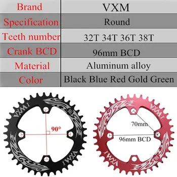 VXM 96 BCD de bicicleta chainwheel Redonda/Oval 32T 34T 36T 38T MTB bicicleta Pedaleira Montanha Coroa para M4000 Chainwheel Peças de Bicicleta